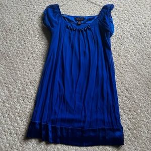 100% silk royal blue dress size 8